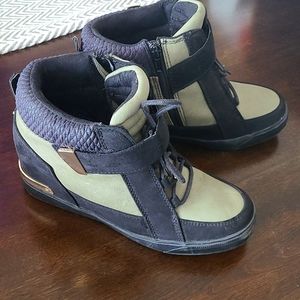 Call it Spring Sneaker Wedge | Olive & Black